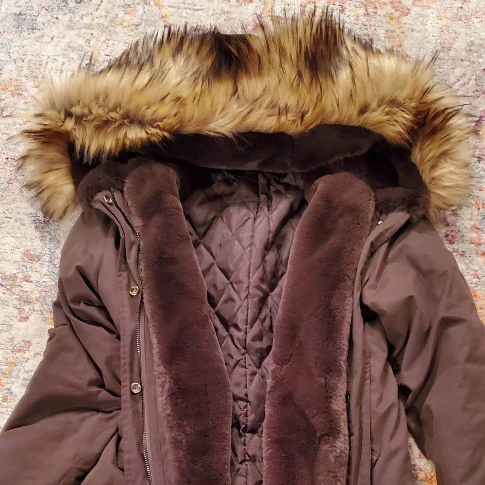 ZARA WOMENS COAT WITH OVERSIZED HOOD
